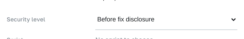 Security investigation with a selected issue security level